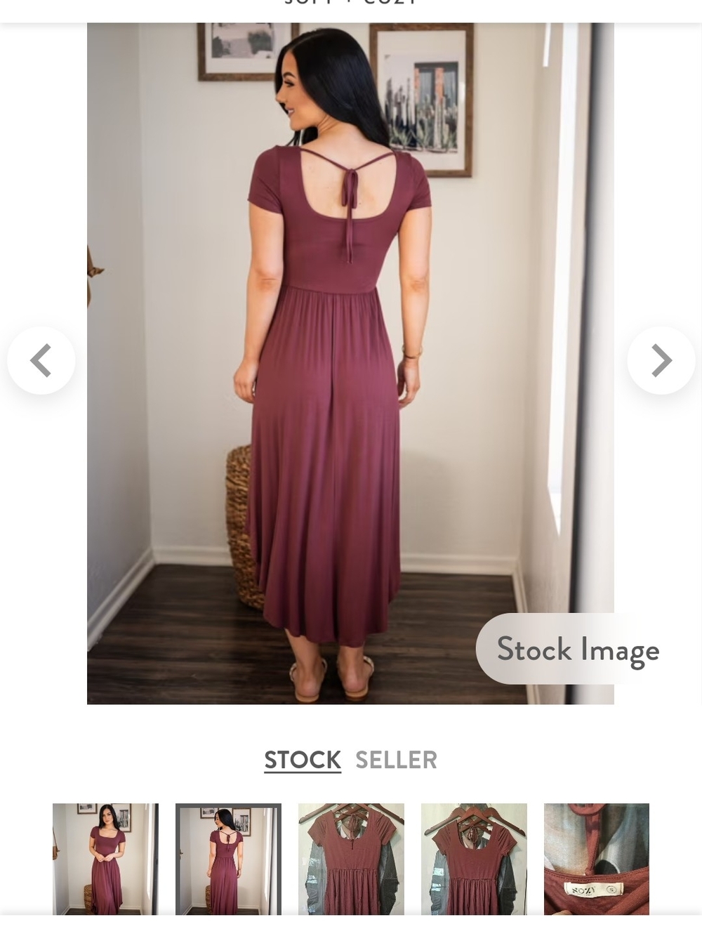 Sozy. Emma. Mauve High-Low Square Neck Maxi Dress - Picture 2 of 4